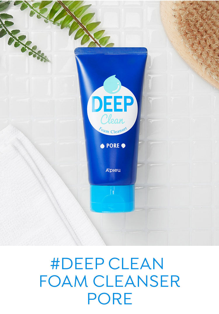 Deep Clean Foam Pore Korean Skincare Cleanser Closeup