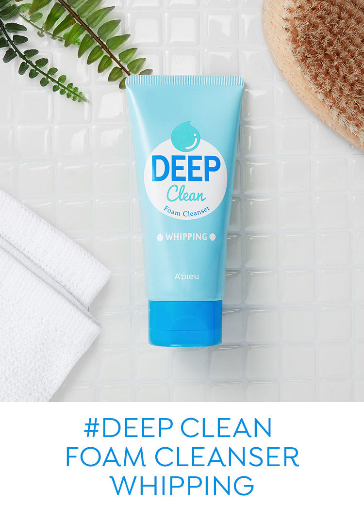 Deep Clean Korean Skincare Whipping Foam Cleanser Closeup