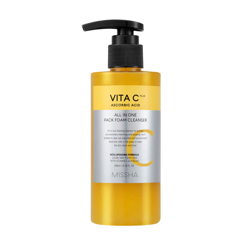  Vita C Plus All in One Pack Korean Skincare Foam Cleanser Closeup