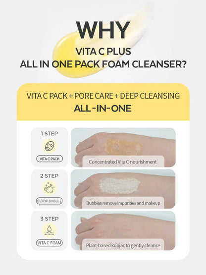  Vita C Plus All in One Pack Korean Skincare Foam Cleanser Info